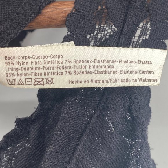 Intimately Free People Womens Black Lacy Racerback Bralette M - Picture 5 of 5